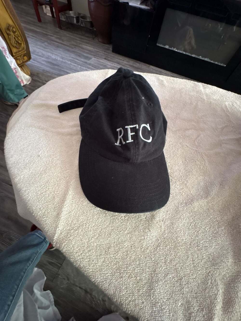 Luna Pier Black Adjustable Baseball Cap with RFC Embroidery
